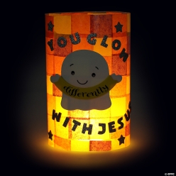 Religious Halloween Glow Lantern Craft Kits w/Tea Lights-6Pk